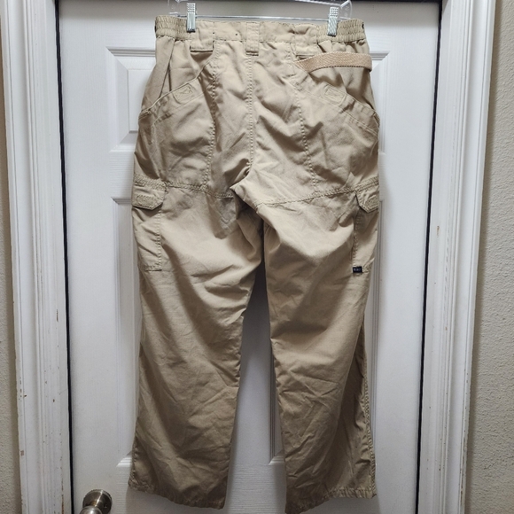 5.11 Tactical Series Utility Pants Women's 14 Regular Khaki Cargo Cotton Blend - Picture 6 of 7